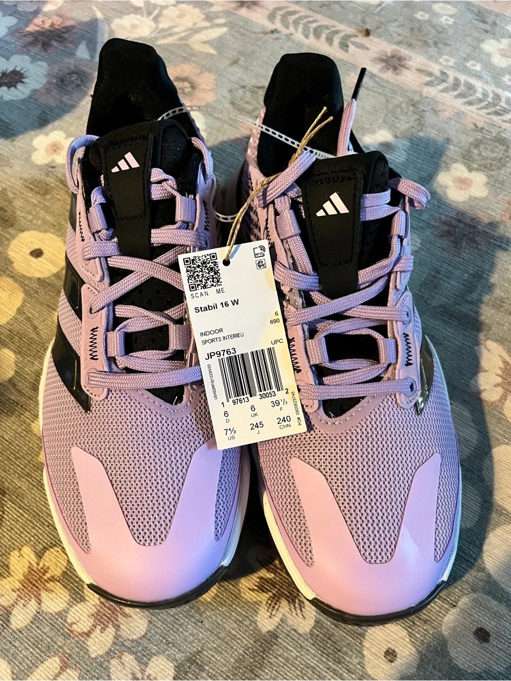 adidas Stabil 16 W JP9763 Lavender Indoor Court Shoes Women’s 7.5 NWOB